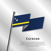 ilustración de la plantilla de la bandera de curazao vector