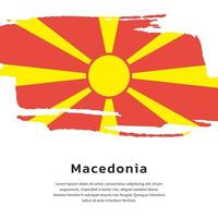 ilustración de la plantilla de la bandera de macedonia vector