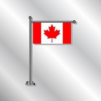 ilustración de la plantilla de la bandera de canadá vector