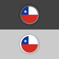 Illustration of Chile flag Template vector