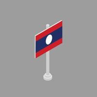 Illustration of Laos flag Template vector