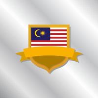 Illustration of Malaysia flag Template vector