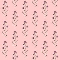 PINK VECTOR SEAMLESS BACKGROUND WITH LILAC LUNARIA FLOWERS
