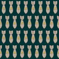 EMERALD VECTOR SEAMLESS PATTERN WITH GRAY NUCLEAR BOMBS