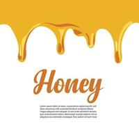 diseño de vector de fondo de miel que gotea