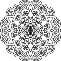 Mandala Flower in Black and White vector