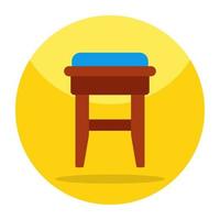 Trendy vector design of dressing stool