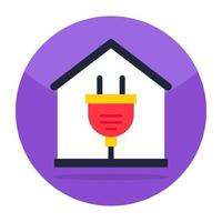 A perfect design icon of electric home vector