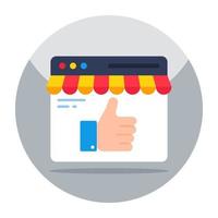 Trendy vector design of mobile shopping feedback