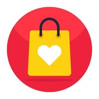 Trendy vector design of shopping bag