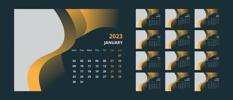 Desk Calendar 2023 vector