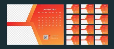 Desk Calendar 2023 vector