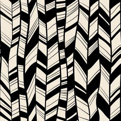 Seamless pattern with abstract feathers