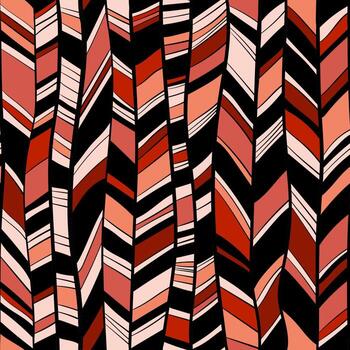 Seamless pattern with abstract feathers vector