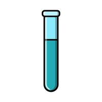 Medical research glass beaker, flask, test tube for research in the laboratory, the study of scientific drugs, icon on a white background. Vector illustration