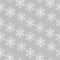 Simple Snowflake Doodle Seamless Pattern Background vector