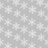 Simple Snowflake Doodle Seamless Pattern Background vector