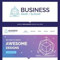 Beautiful Business Concept Brand Name 3d. vector