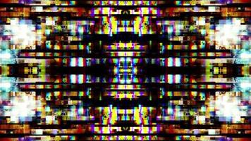 Futuristic technology screen abstraction with pixels and digital noise - Loop video