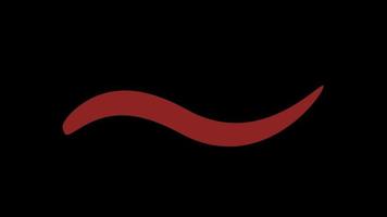 semplice rosso spazzola dipingere ictus animazione video