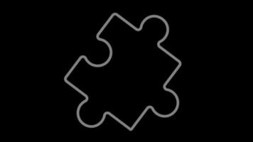 Jigsaw Puzzle Piece Icon Animation video
