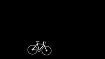 vélo animation vélo icône passant écran video