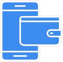 Digital Wallet Icon Style vector