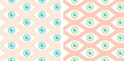 Vector pattern with open eyes
