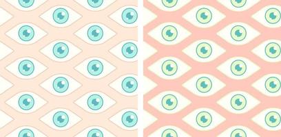 Vector pattern with open eyes