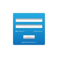 Login screen and Sign In form template for mobile app or website design vector