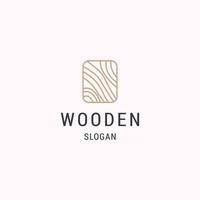 Wooden logo icon design template vector illustration