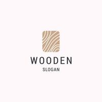 Wooden logo icon design template vector illustration