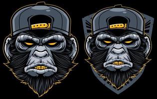 Cool Monkey Mascot vector