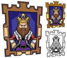 King Portrait on White vector