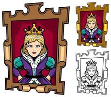 Queen Portrait on White vector