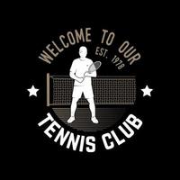 Tennis club. Vector illustration.