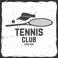 Tennis club. Vector illustration.