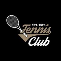 Tennis club. Vector illustration.