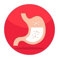 A colored design icon of stomach vector