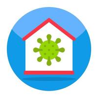 Flat design icon of COVID-19 vector