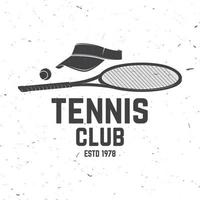 Tennis club. Vector illustration.