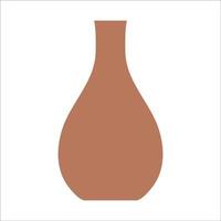 Illustration of modern ceramic vase. Single element in trendy boho style isolated on white background vector