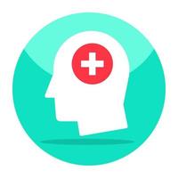 icono de diseño perfecto de salud mental vector