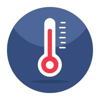 An editable design icon of thermometer vector
