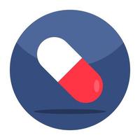 An editable design icon of pill vector