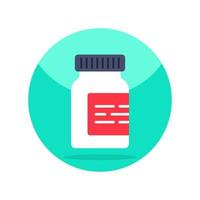 A unique design icon of drugs bottle vector