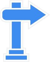 Signboard Right Icon Style vector