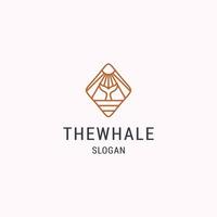 Whale logo icon design template vector illustration