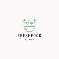 Fresh food logo icon design template vector illustration