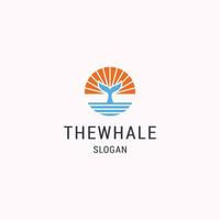 Whale logo icon design template vector illustration